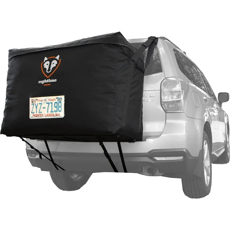 

Rightline Gear Waterproof Rear Car Cargo Carrier Bag, Attaches With Or Without Roof Rack, 13 Cubic Feet, Black