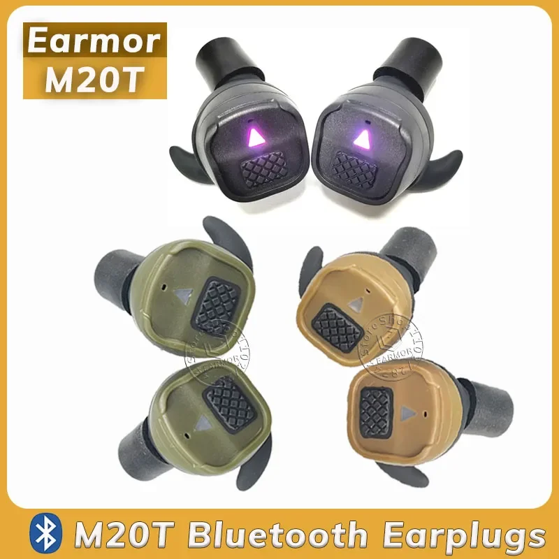 

EARMOR M20T 5.3 Bluetooth Earbuds New Rechargeable 26NRR Electronic Hearing Protection Earbuds for Shooting, Hunting