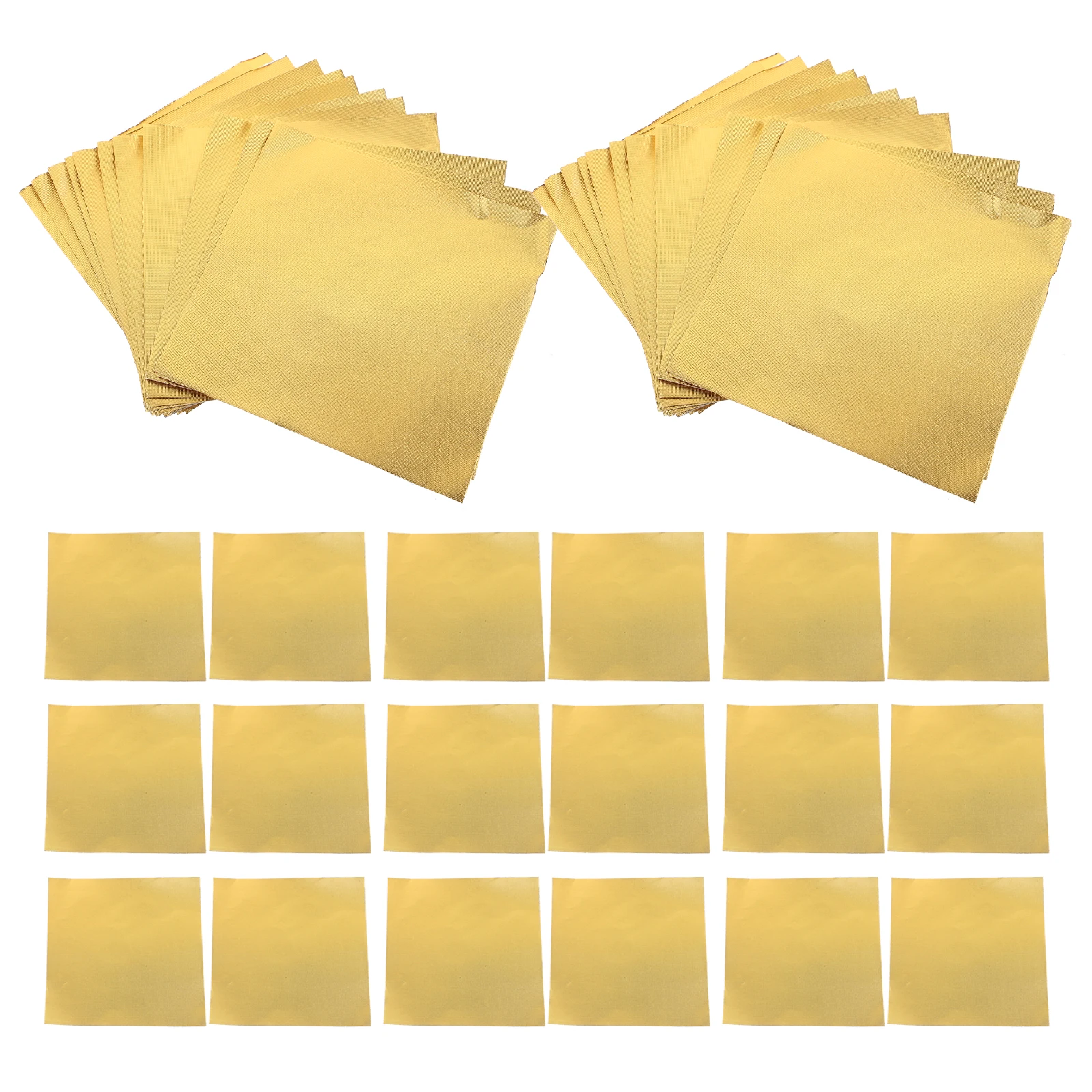 

200pcs Candy Foil Candy Wrapping Paper Golden Packing Papers Set Chocolate Wrappers Decorative Baking Tools