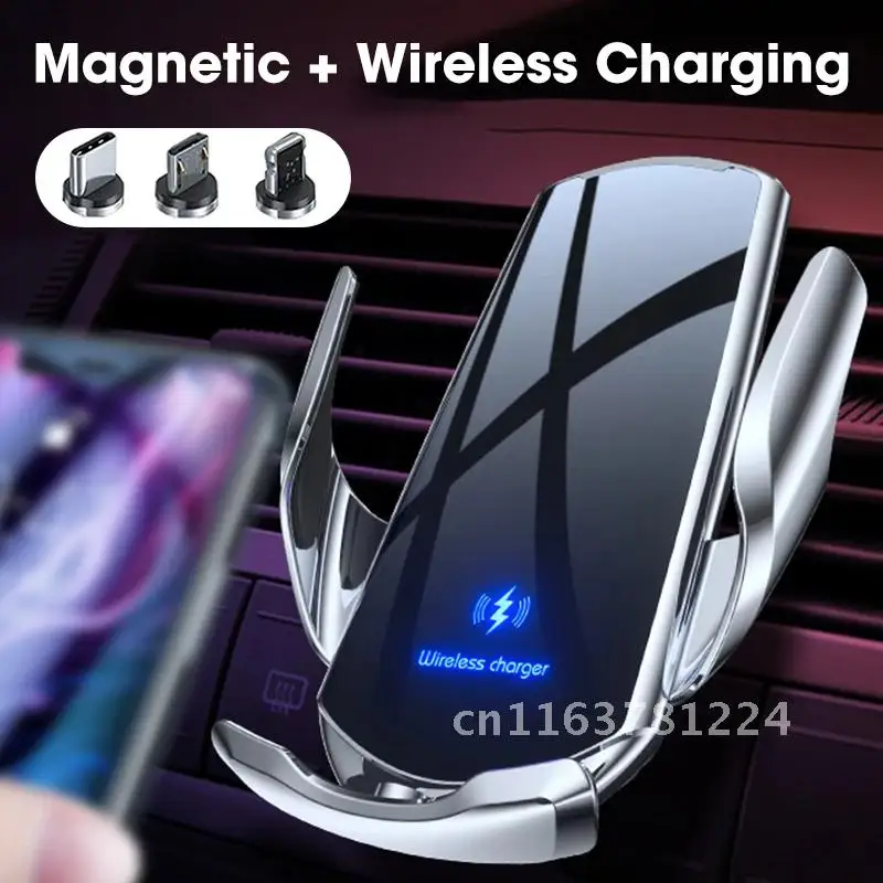 Phone Holder for Car Wireless Chargers Induction Charger for iPhone Samsung Huawei Xiaomi Fast Charging Mount Automatic Sensor