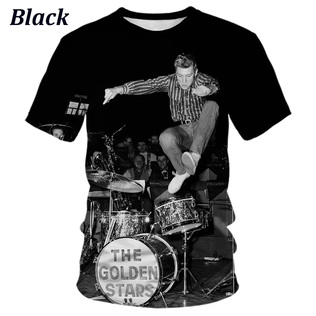 Johnny Hallyday Summer Fashion 3D Print T-shirt Music Singer Rock Rap T-shirt Hip Hop Short Casual Sleeve graphic t shirts