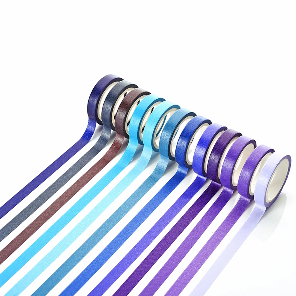 

Rainbow Tape Set 40 Colors Washi Tapes Bright Colored Packaging Adhesive DIY Paper Crafts Scrapbook Decorations Reusable