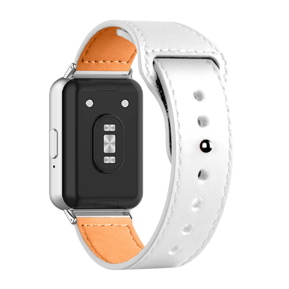 Genuine leather strap compatible Samsung Galaxy FIT3 adjustable casual strap for Samsung Galaxy Fit3(SM-R390)2024