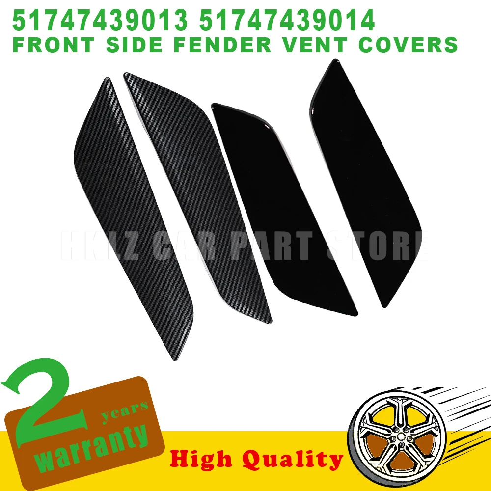 OEM 51747439013 51747439014 New Front Side Fender Vent Covers Black/Carbon Fiber Style For BMW G30 G31 2017-2023 Car Accessories