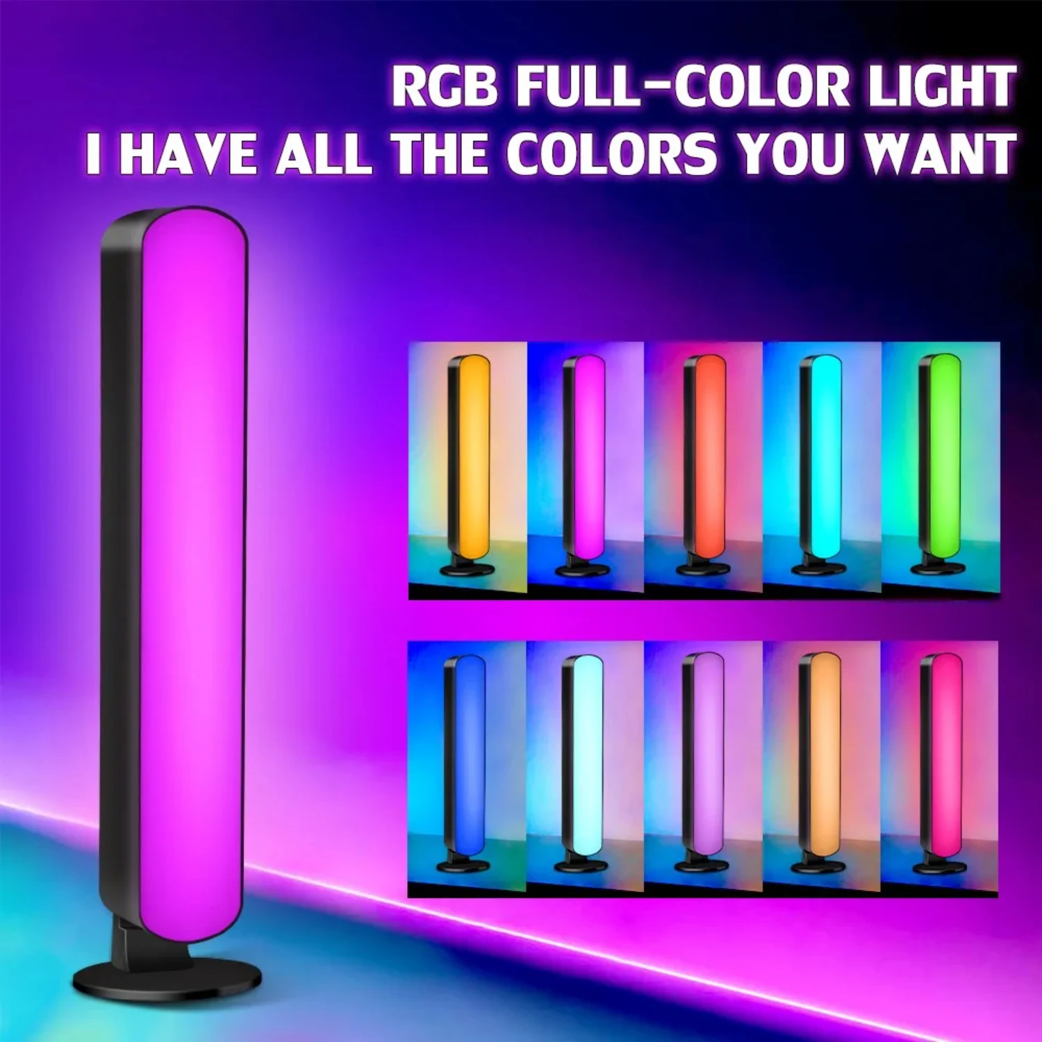 Music Sync LED Night Light Bars RGB Atmosphere Lamp With Control Gaming TV Bedroom Decoration Desktop