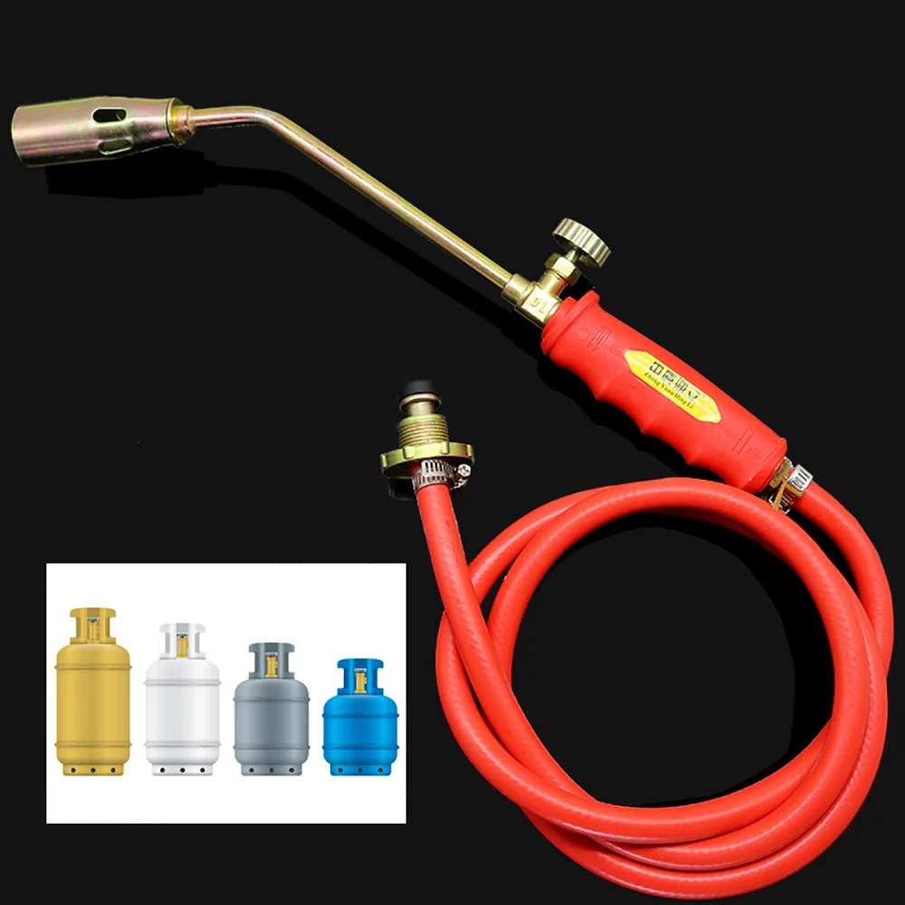 Lpg Tocha de Fogo Único Interruptor Gás Liquefeito Tocha Brasagem Alta Temperatura do Agregado Familiar Porco Vaca Queima de Cabelo Ferramenta com Mangueira Gás