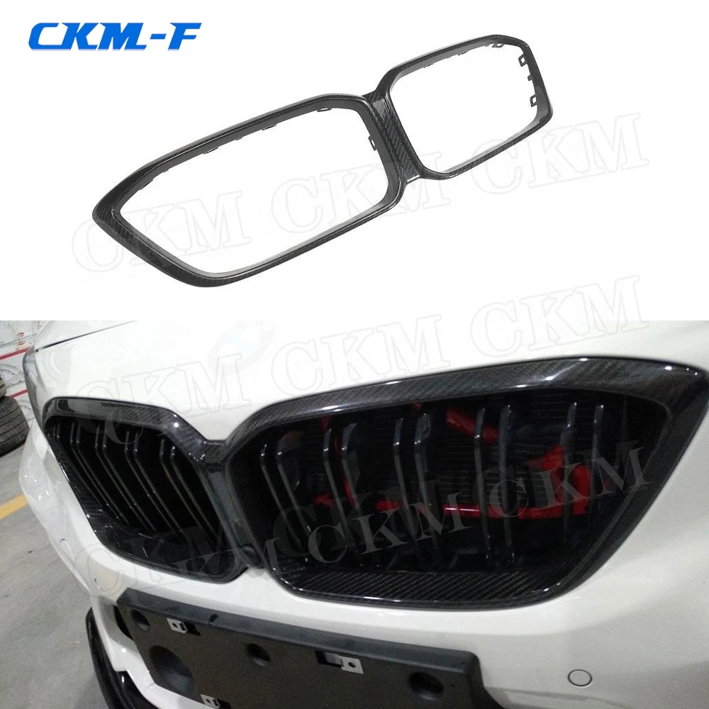 

Dry Carbon Fiber Front Bumper Grille Mesh Cover Outer Frame Cover For BMW 2 Series F87 M2C 2019 2020 Competition Car Styling