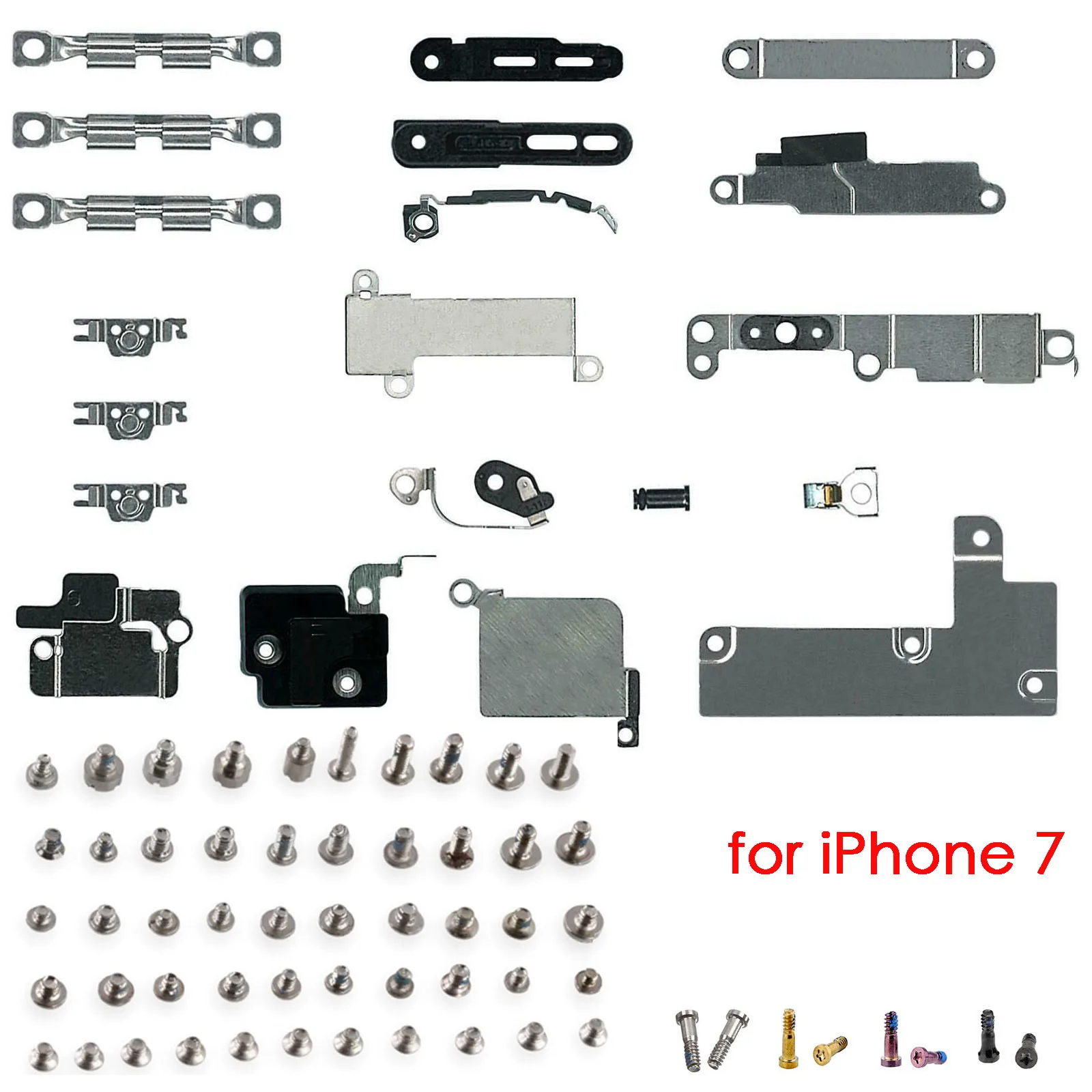 complete Small Metal Internal Bracket Kits + Full Set Screws  For iPhone 7 7 Plus 8 8 Plus mobile phone parts