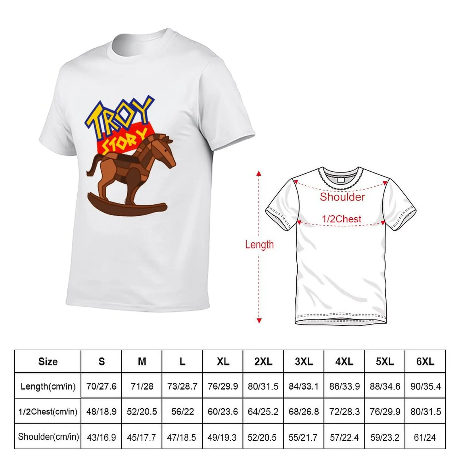 Troy Story T-Shirt Big Size Loose Fit Tee Shirt