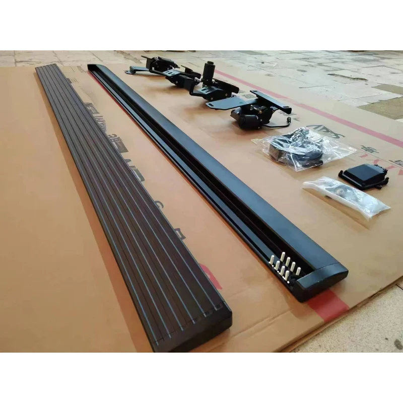 Durable Power‑Operated Telescopic Side Entry Pedal With Streamer Light Practical Refit Accessory SUV Body Exterior Modificat