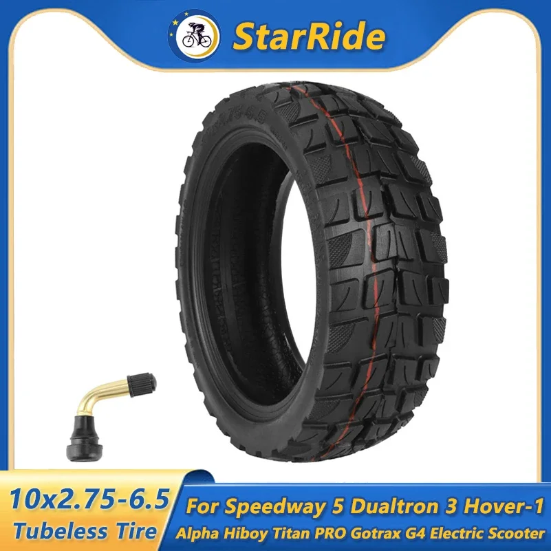 10x2,75-6,5 Schlauchloser Reifen mit Ventilen 10 Zoll Vakuumreifen für Speedway 5 Dualtron 3 Hover-1 Alpha Hiboy Titan Elektroroller