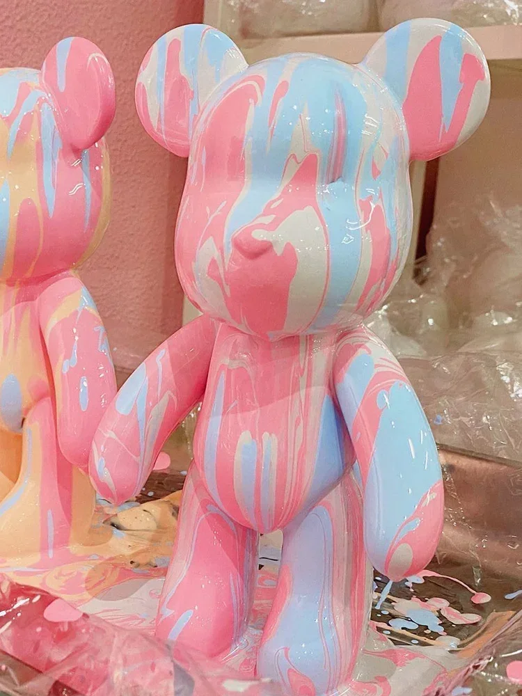Figurka Niedźwiedzia z Płynnym Pigmentem Winylowym DIY, Figurka Niedźwiedzia Gloomy Bear, Malowanie Graffiti, Figurki Akcji Niedźwiedzia Violent Bear, Figurki Anime, Prezenty — zdjęcie 2