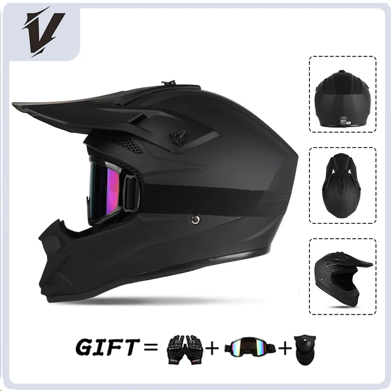 

Шлемы для мотокросса для уличной езды, безопасный мотоцикл, мотокросс, гонки, скоростной спуск AM DH, универсальный шлем для детей и взрослых из трех предметов