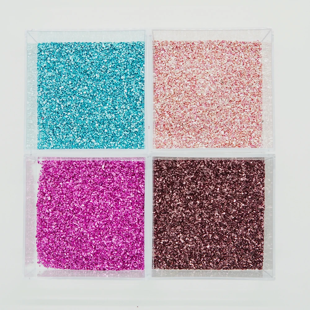 Bulk Crushed Irregular Glass Stones Resin Filling Metallic Crystal Chips for Nail Art Filler Jewelry Making DIY Material