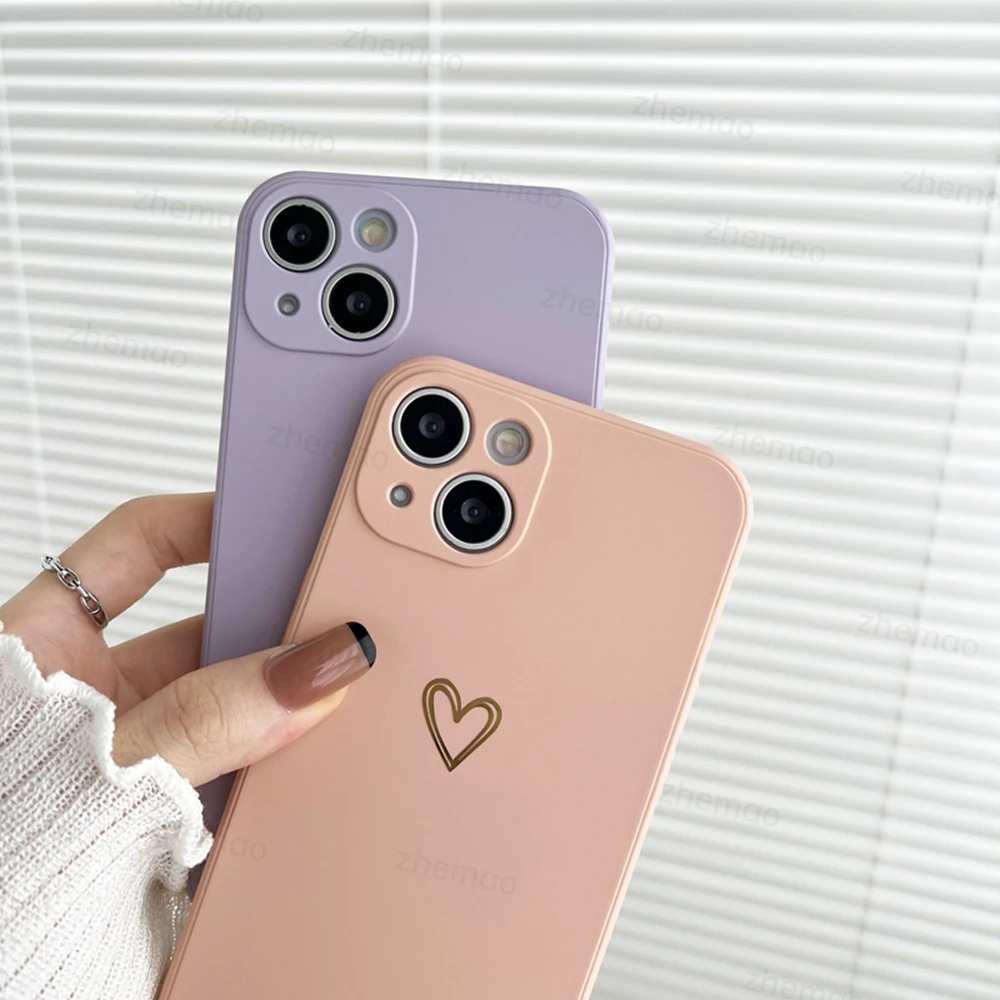 Luxus Flüssigsilikon Liebe Herz Handyhülle für Samsung Galaxy A73 A21S A72 A71 A31 A51 A33 A41 A50 A70 A13 Soft Cover – Detail 7
