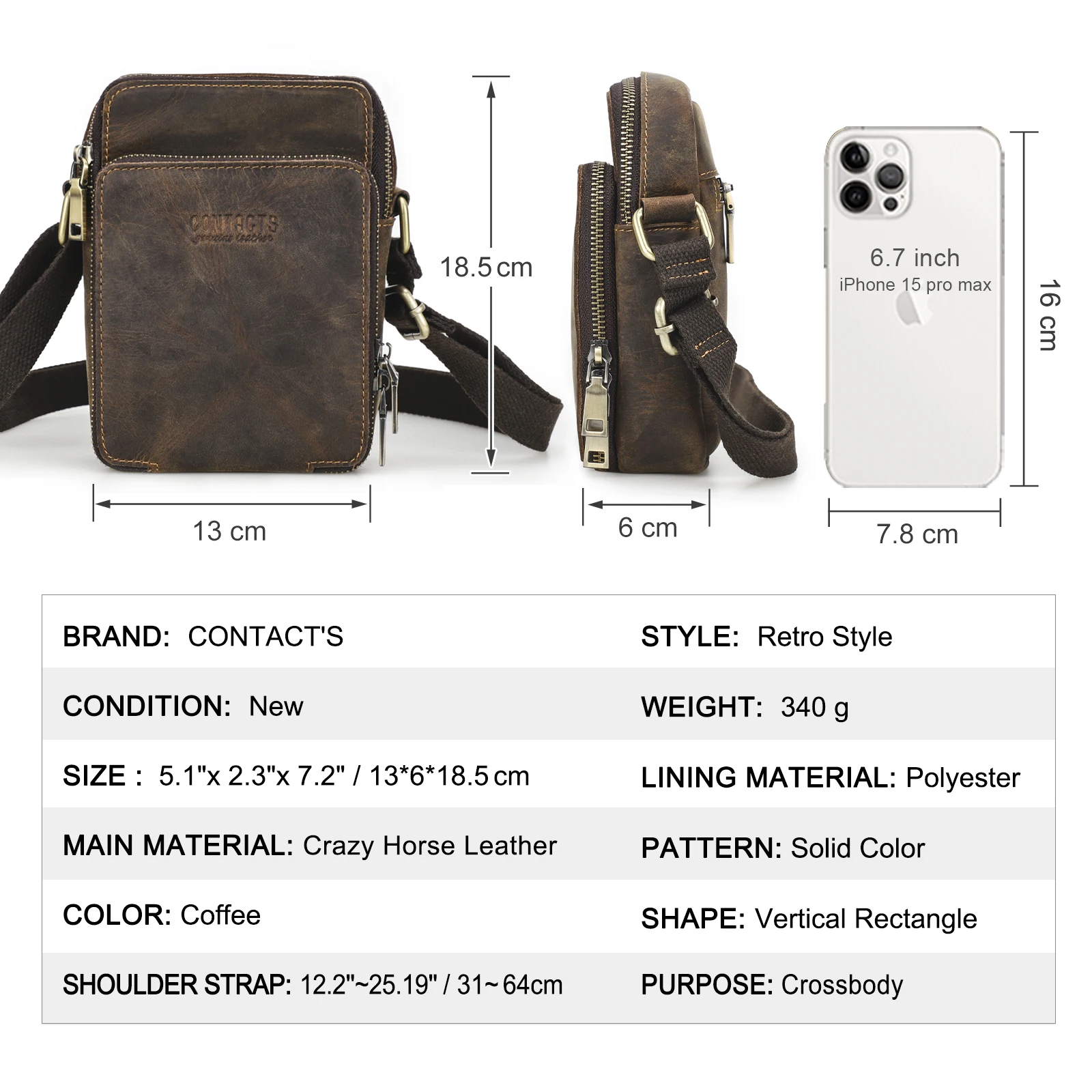 Vintage Genuine Leather Men Shoulder Crossbody Bags Luxury design Handbag Messenger Phone Cards Bag Tote Travel Men Daily Bag