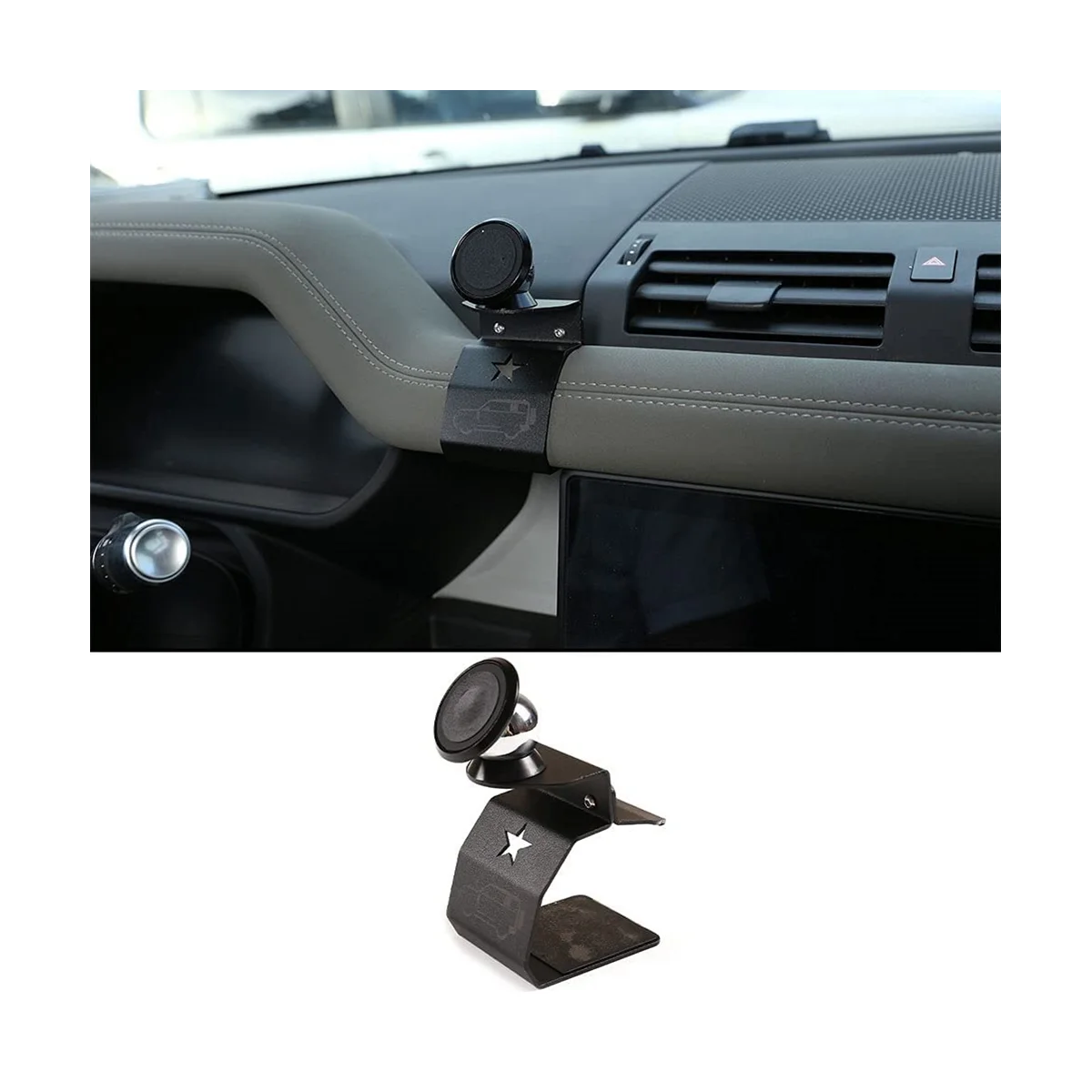 Middenconsole Dashboard Air Vent Mobiele Telefoon Houder Voor Land Rover Verdediger 110 2020 2021 2022 Auto-Accessoires