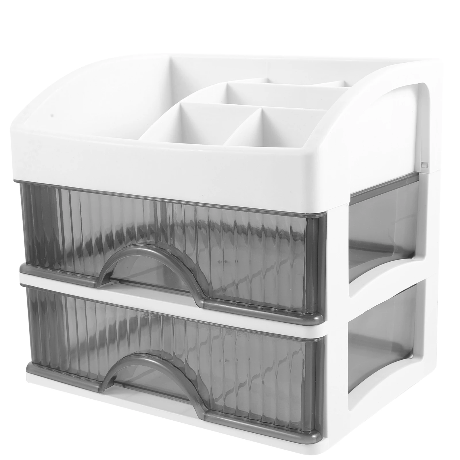 

Transparent Storage Desktop Drawers Storage 2 Layer Crown Gray Desk ganizer Bins Drawer Style For Office Stationery Files