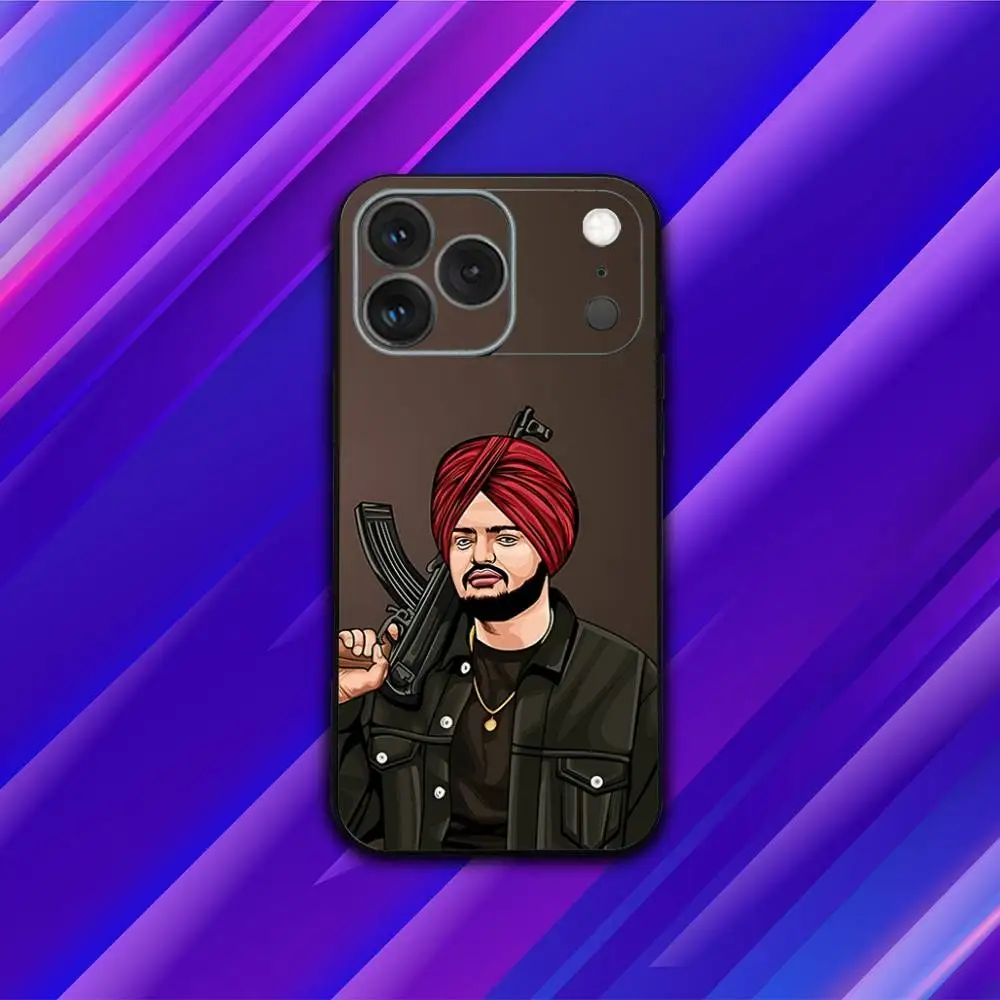 Funda de teléfono S-Sidhu Moose 295 Wala para iPhone 17,16,15,14,13,12,11,Pro,Max,Plus,X,XS,SE4,E,Mini,funda negra suave