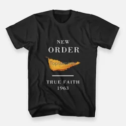 New Order Joy Division True Faith 1963 Algodão Tees Sz S-3Xl Black Men Impresso T-Shirt Masculina Manga Curta O Pescoço T-Shirts