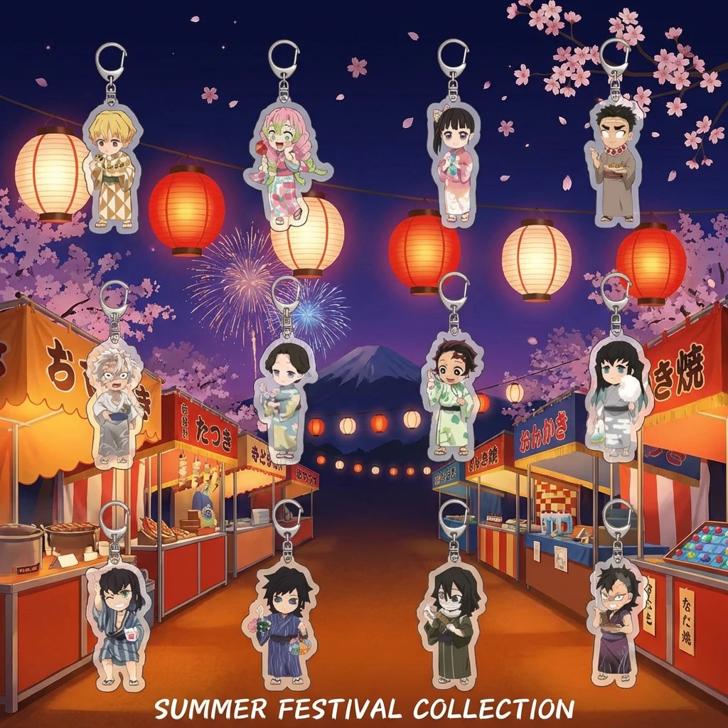 

Акриловый брелок Demon Slayer: Серия Танджиро и Зеницу – креативный аниме-аксессуар, подвеска-шарм, украшение для коллекции фанатов, подарок