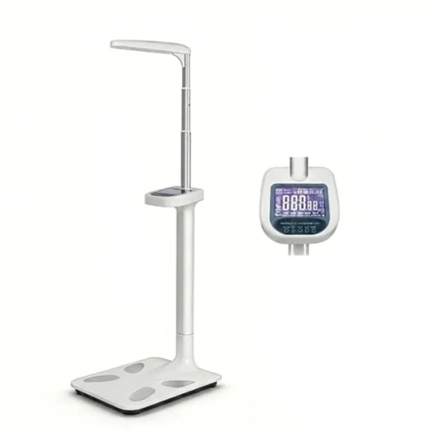 

Ультразвуковые цифровые медицинские весы для врачей с функцией измерения роста и веса до 200 кг, с измерением ИМТ и жировых отложений, умный ЖК-дисплей