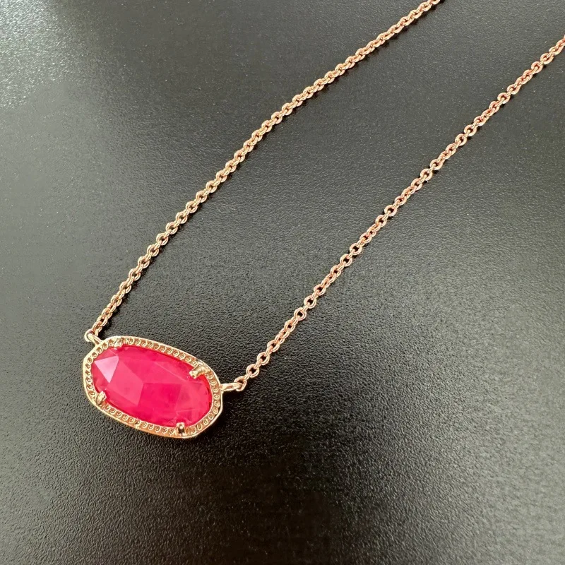 Yeevaa elisa Serie rosa Azalee Illusion minimalist ische Anhänger Halskette für Frauen, Modeschmuck, einzigartige Geschenke