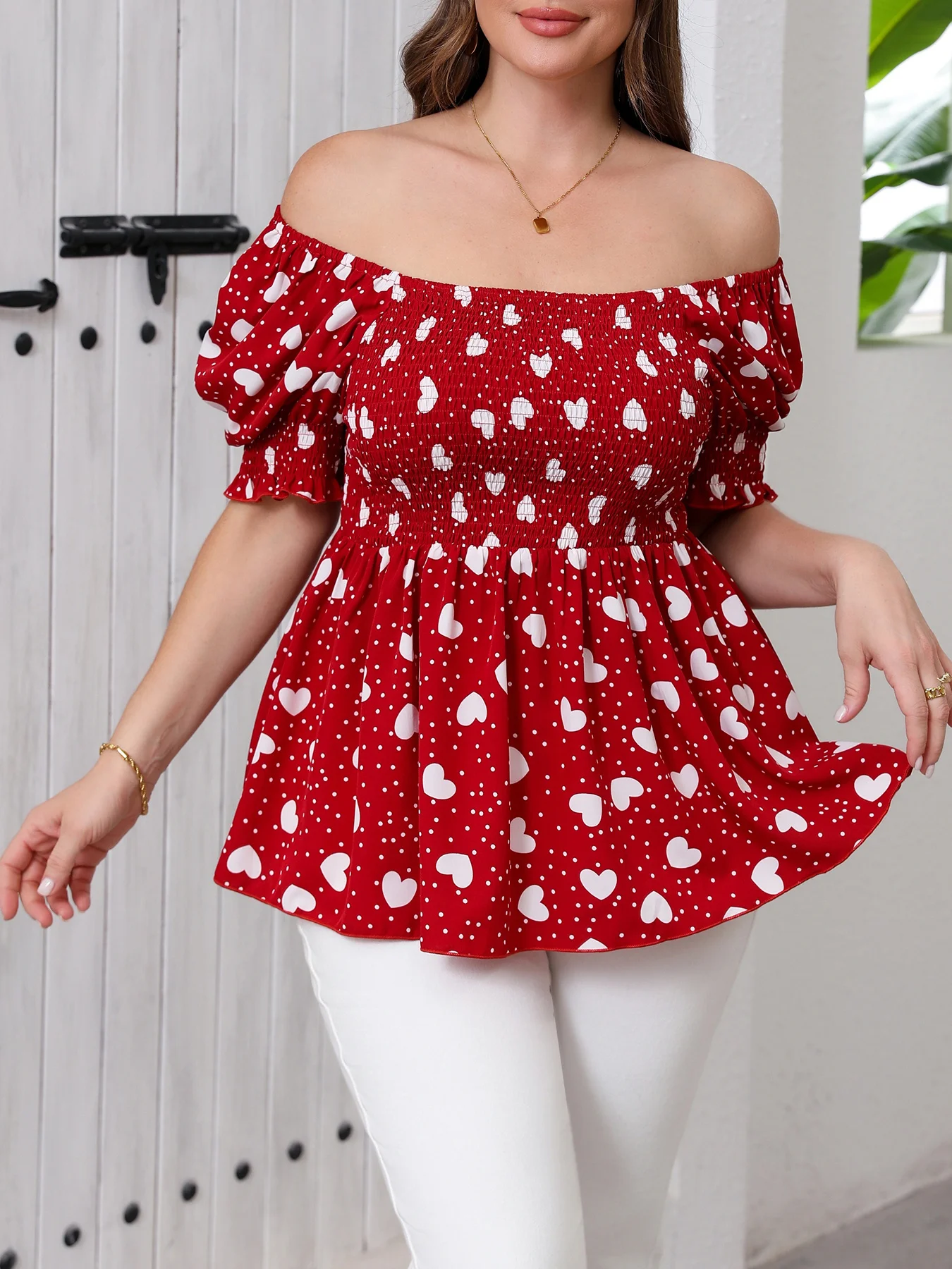 Women's Plus-Size Elegant Hear - đánh giá và giá Summer Upf Clothing