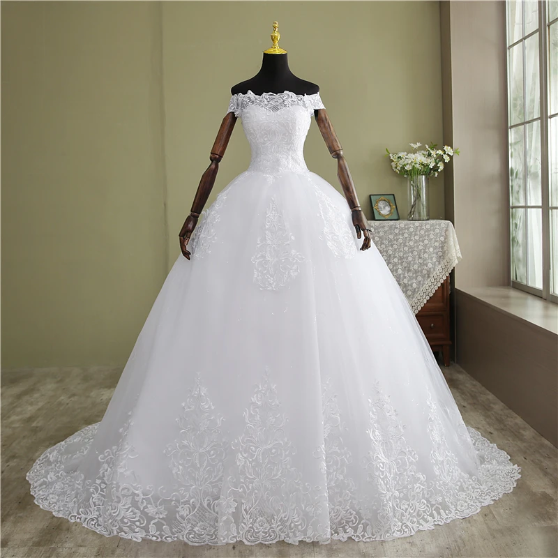 Robe de Mariée Personnalisée en Dentelle, Tenue de Bal, Grande Taille