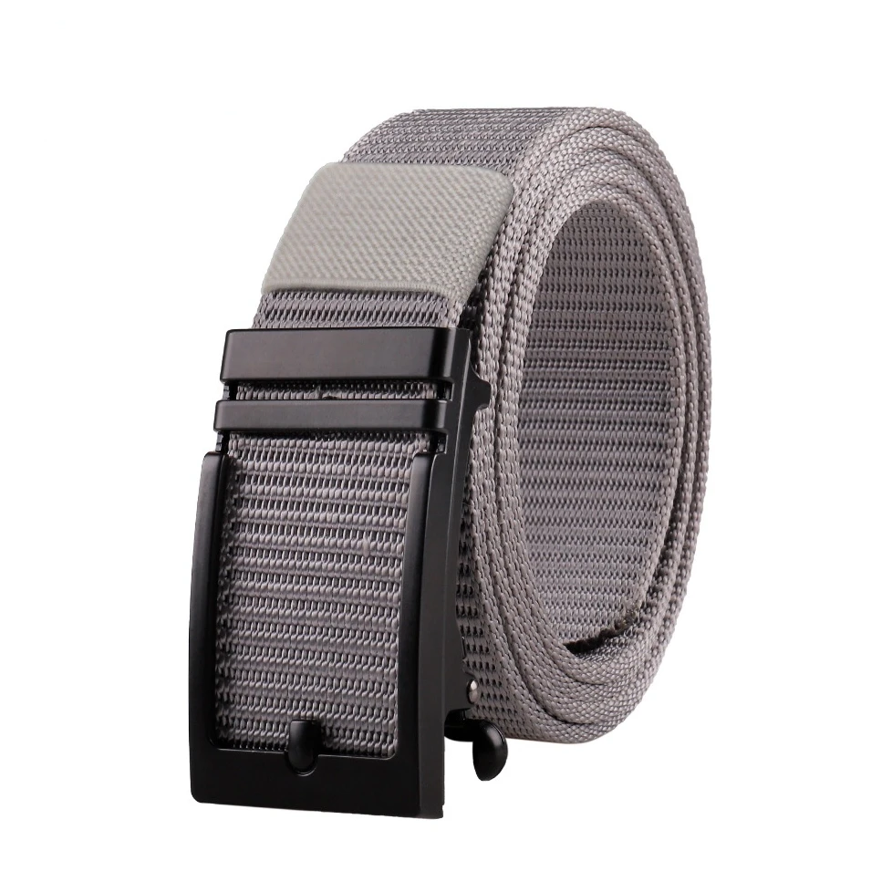 Nylon Belt for Men\'s Alloy Buckle Canvas Belt Outdoor Training with Tactical Automatic ratchet Belts golf Casual 140 Cinturones