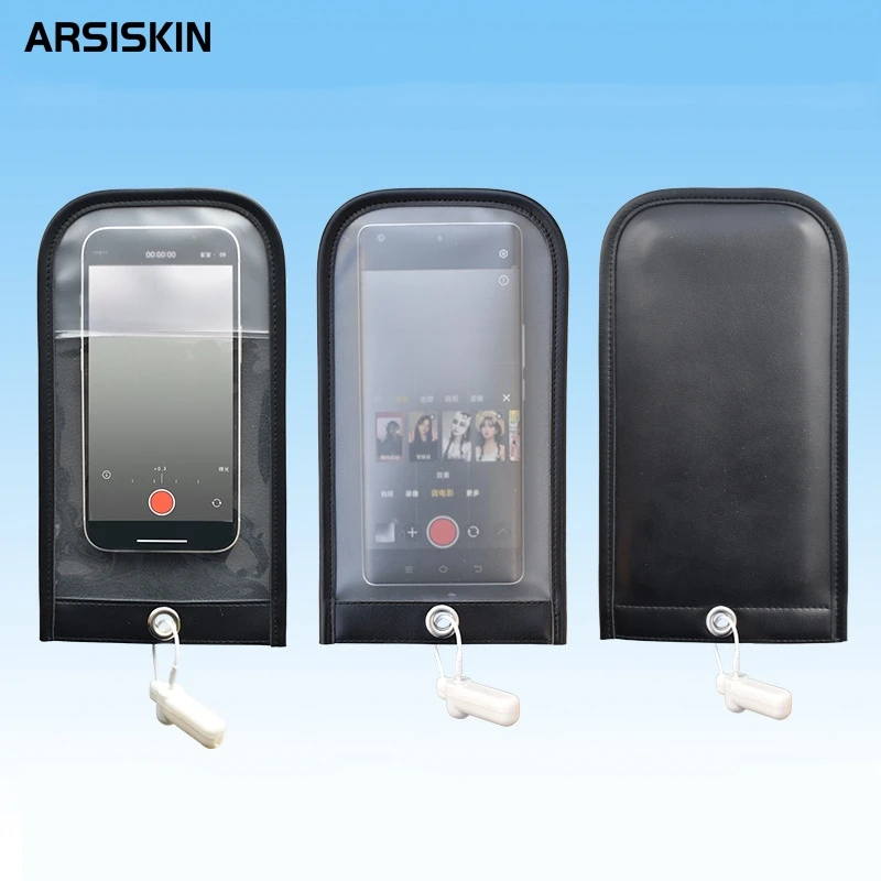 

50pcs PU Leather Privacy Phone Bag No photography allowed Phone Pouch Anti-camera Phone Bag for Middle Eastern Arab Wedding