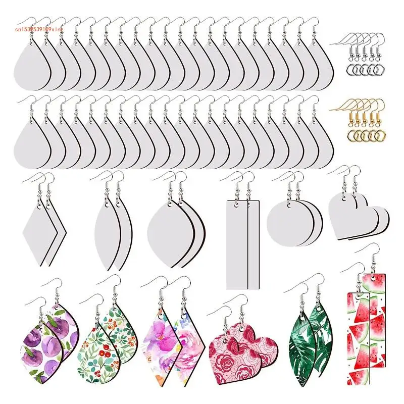 

260Pcs Sublimation Blanks Earring Heat Transfer Blank Earrings Pendant Findings