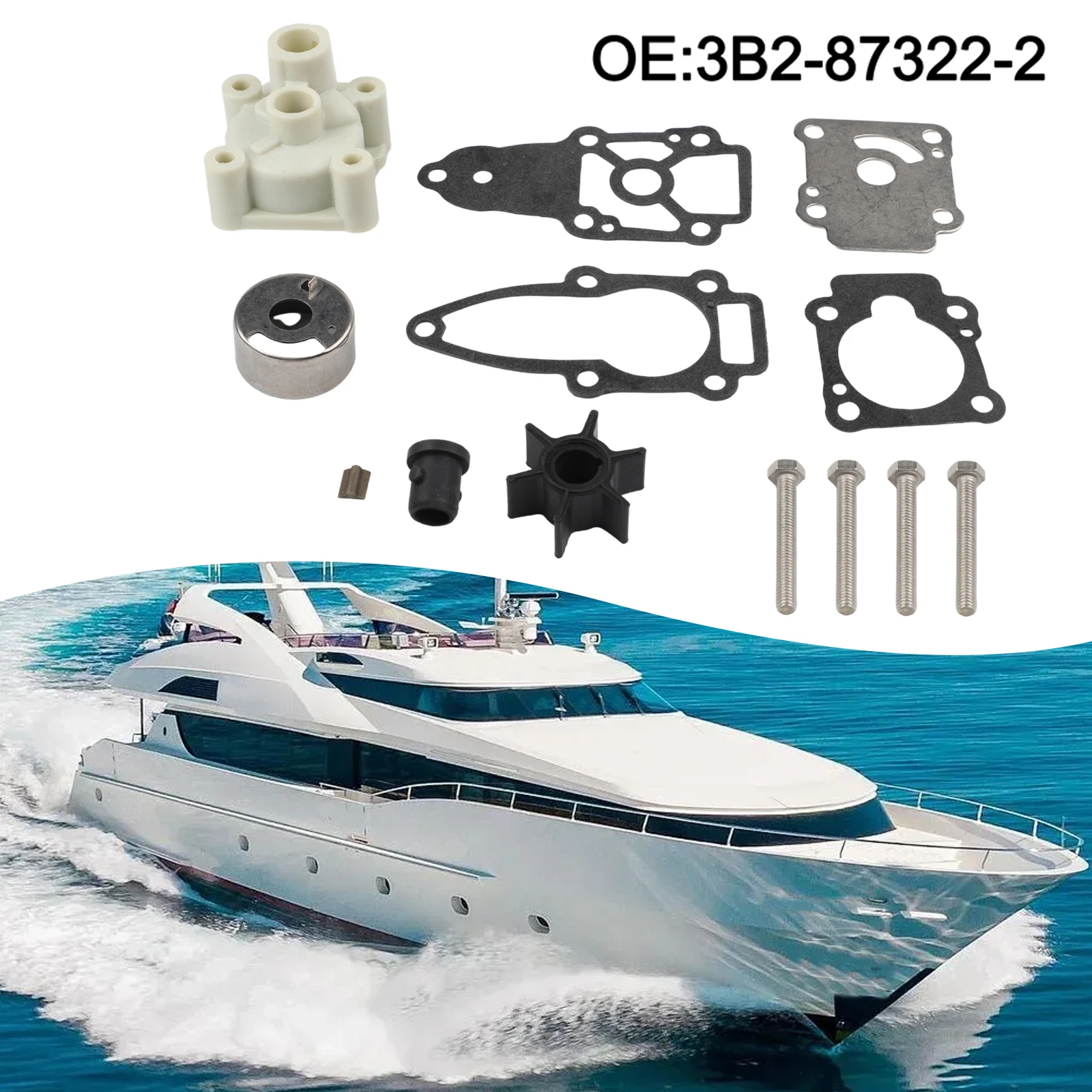 for outboard Water Pump Repair Kit for Nissan 8HP 9 8HP and For Tohatsu M9 8B Marine Engines Including Impeller and Gaskets