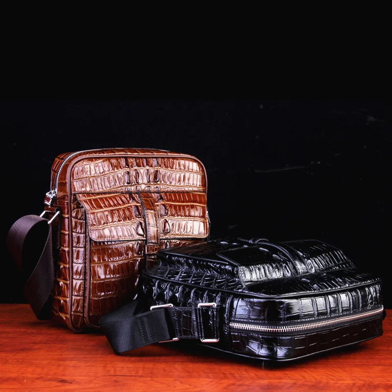 Genuine Leather New Men's Luxury Business Single Shoulder Briefcase High Quality Fashion Office Messenger Bag Crossbody Handbag