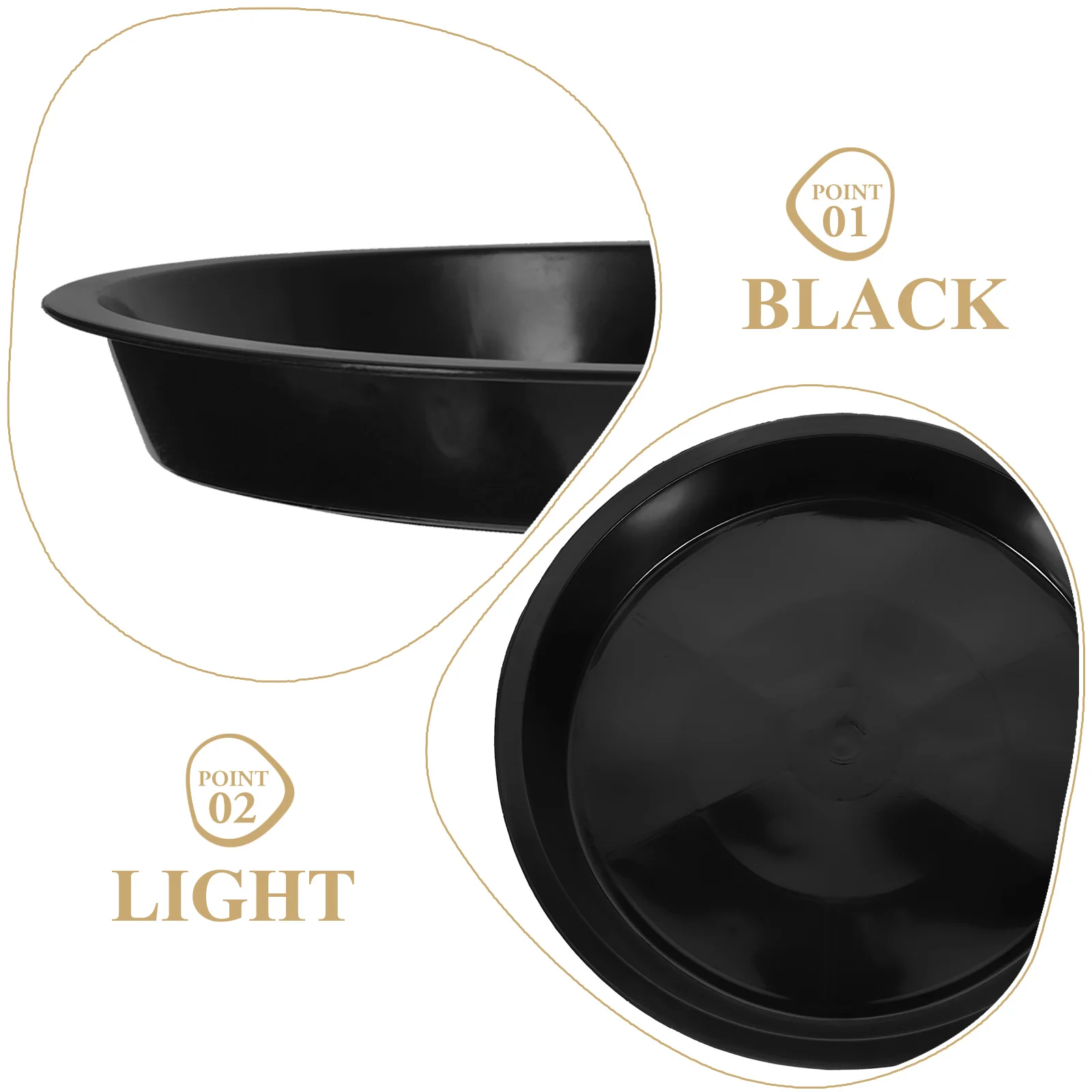 

25pcs Flower Pot Trays Plastic Plant Saucer Round Drainage Tray Heavy Duty Durable Leak Proof Floor Protection Indoor Outdoor