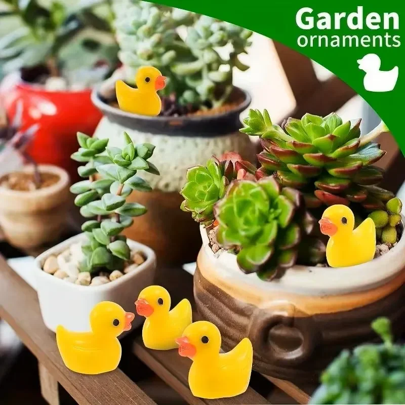Mini Resin Ducks Bulk Tiny Ducks for Potted Miniature Decoration Garden Dollhouse Cake Decoration DIY Craft Charms Party Toys - view 4