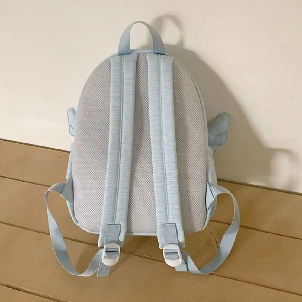 Y2k Süßer Engelsflügel-Rucksack, minimalistisch, mit mehreren Taschen, Nylon-Rucksack, große Kapazität, niedlicher Schulrucksack für Studenten, Alltagsrucksack – Detail 5