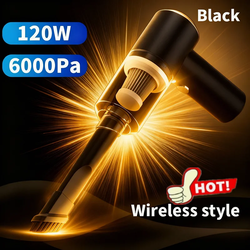 Aspiradora combinada con carga USB para coche, aspirador doméstico para coche pequeño con limpieza potente totalmente automática de alta potencia
