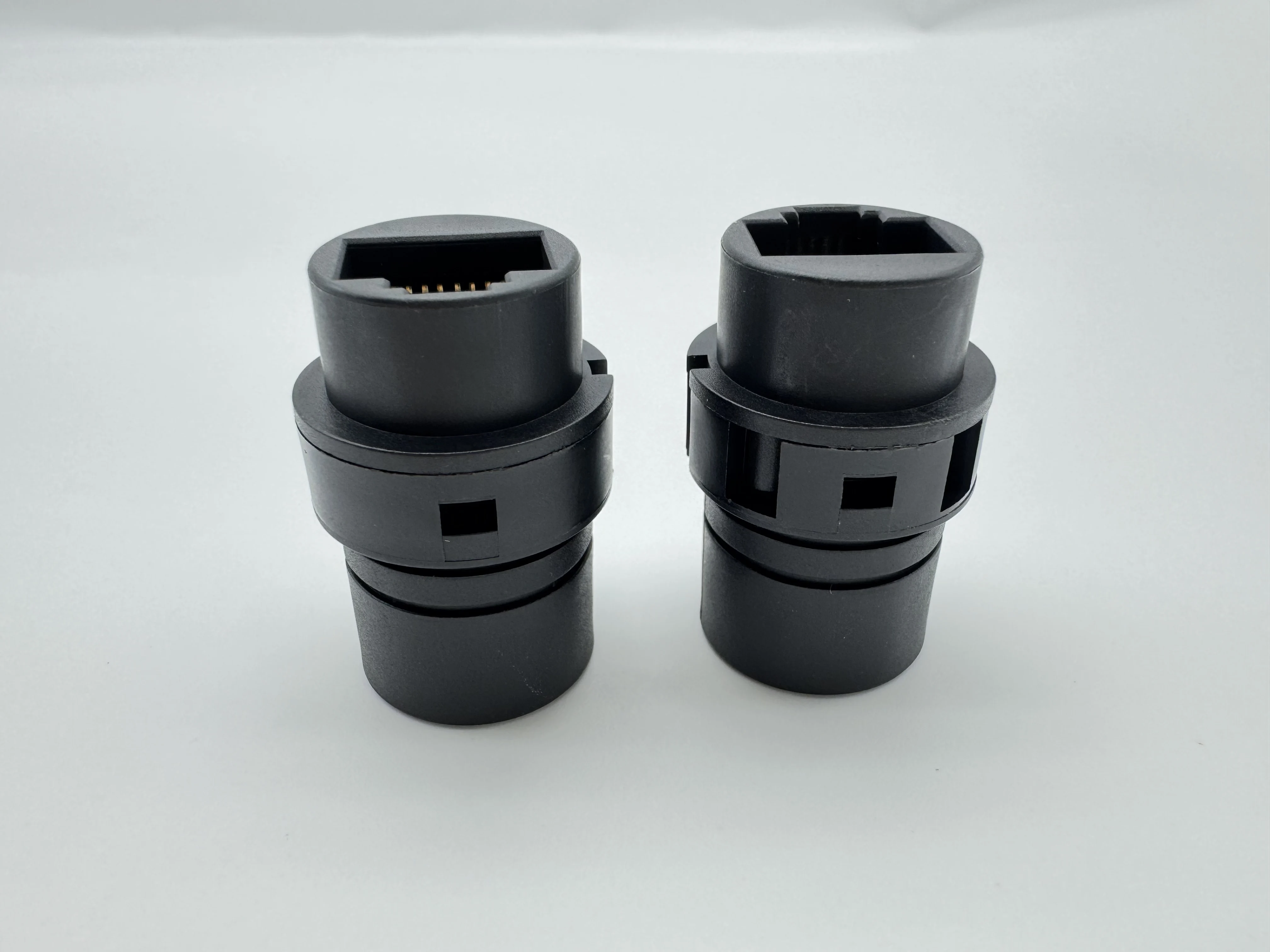 Black Cylindrical RJ45 Network Port Cat3 Socket for Network Equipment Manufacturing Universal Standard Network Interface