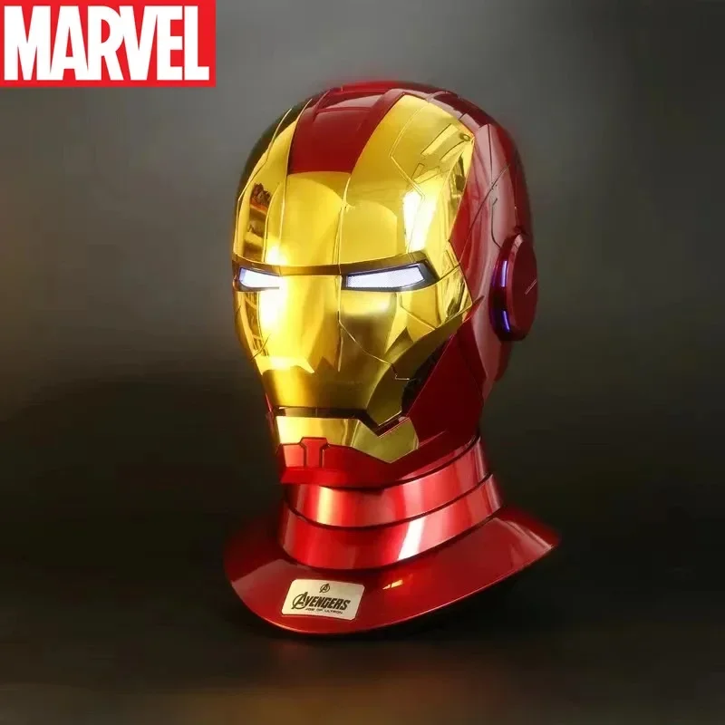 

Marvel Original Iron Man Mk5 Helmet Autoking 1/1 Remote Control Voice Iron Man Automatic Helmet Mask With Led Light Figure Boys