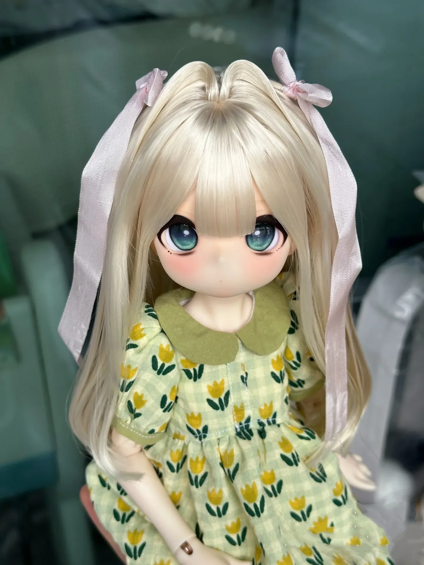 

Hair for doll custom BJD wig 1/4 brown or gold color doll hair