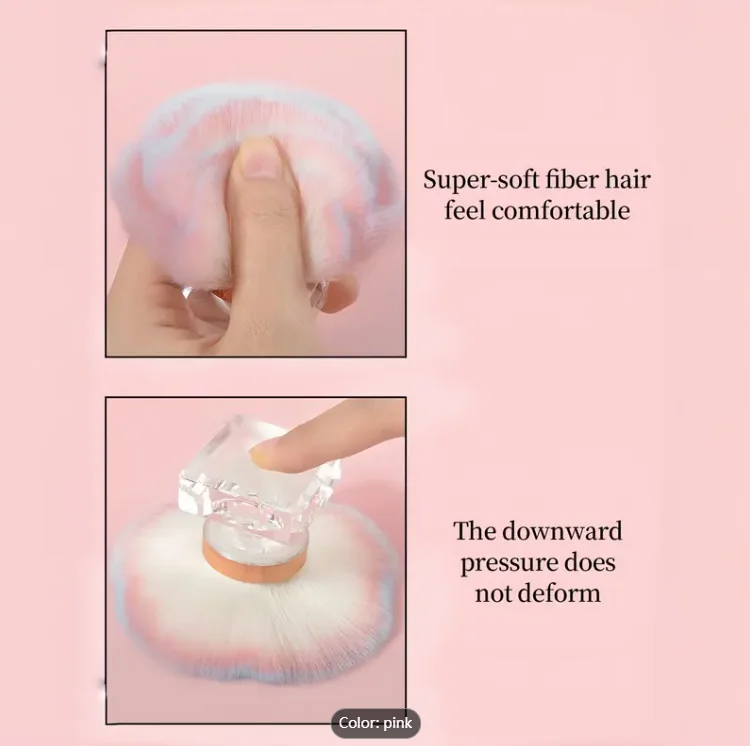 Capelli morbidi Pennello diamantato a forma di rosa Pulizia Spazzole antipolvere Strumento per manicure Pennello per fard in polvere per nail art Pennello per trucco