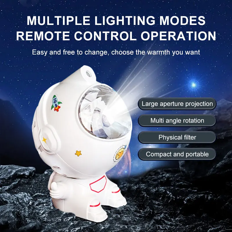 Neuer Dreamy Stars Galaxy-Projektor mit 360° °   Rotation, bunte Nebula-Effekte und romantische Stimmungsbeleuchtung für die Schlafzimmerdekoration
