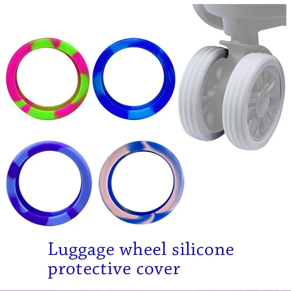 8PCS Luggage Caster Shoes With Silent Sound Wheel Wear Luggage Wheel Protection Cover Casters Suitcases Shoes Silicone Cover