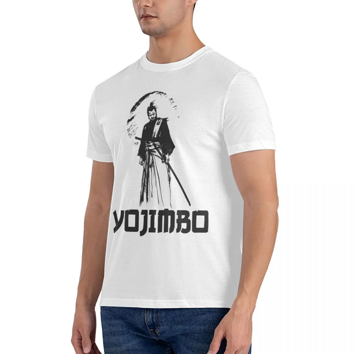 Men's Samurai Film Sanjuro T Shirt yojimbo Pure Cotton Tops Vintage Short Sleeve Crewneck Tee Shirt New Arrival T-Shirts