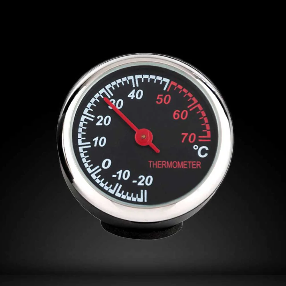 Temperature Gauge Automotive Mini Hygrometer Car Dashboard Decorations Mechanical Thermometer Clock