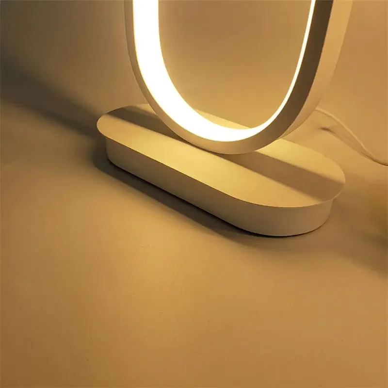 LED Study Table Lamp Bedroom Bedside Ring Lights Living Room Desk Writing Reading Office Home Luminaire