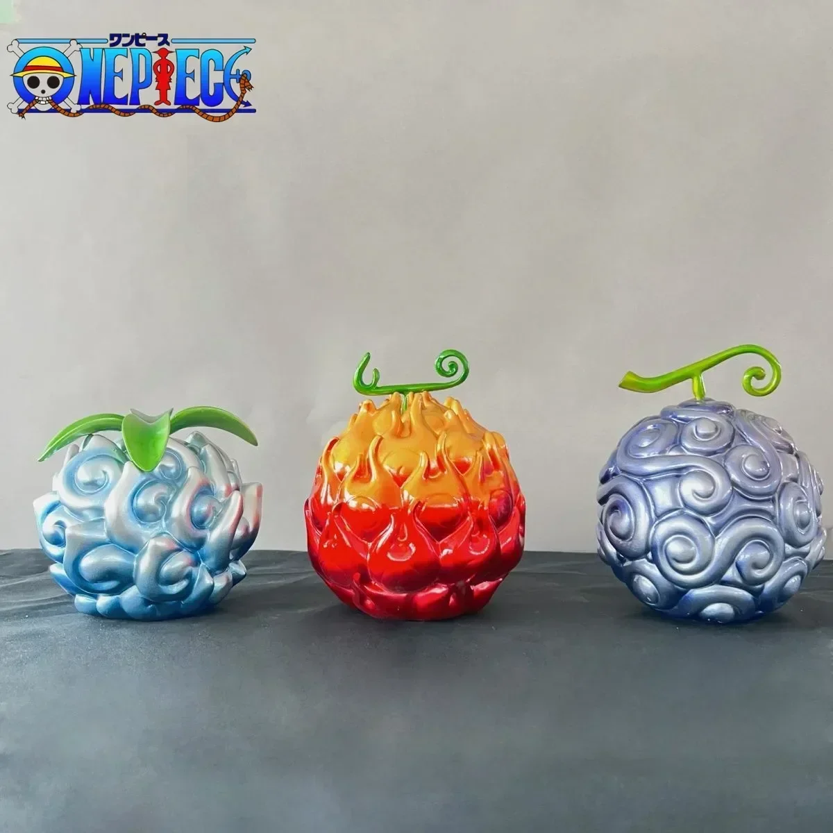 Large One Piece Devil Fruit Luffy Rubber Shaoshao Anime Figures Model Ornaments Resin Decoration Color Box Holiday Toys Gifts