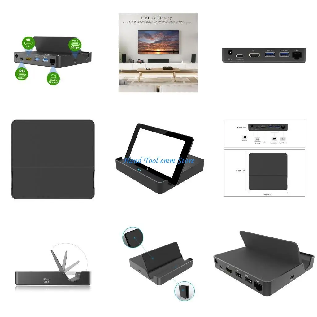 

H37F USB C Docking Solution With HDMIcompatible 4K Display, Ethernet, and Quick Charging Feature