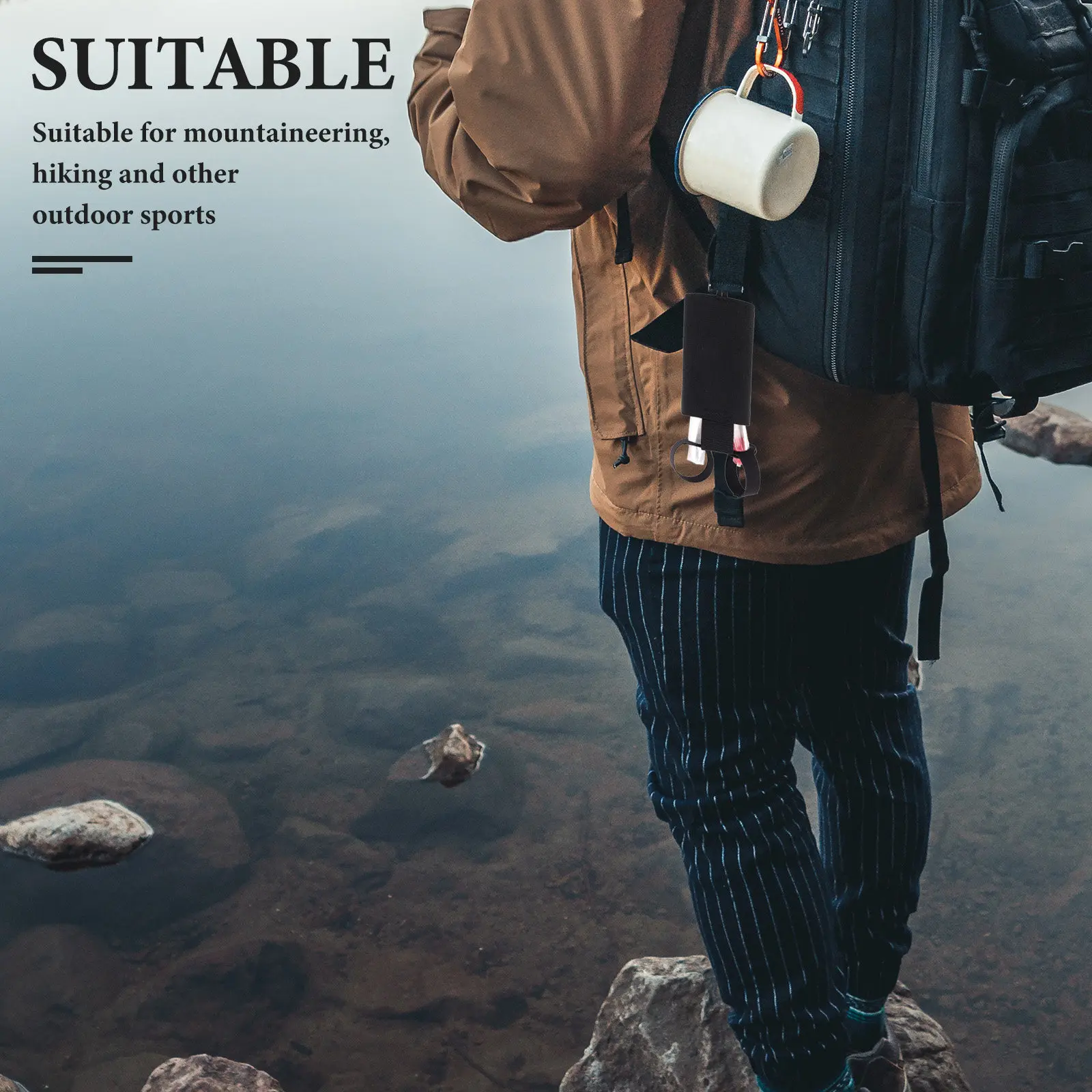 

1Set Outdoor Waist Clip Glow Carrier Heavy Duty Nylon Bag for Trekking Adventure Survival Emergency Lighting